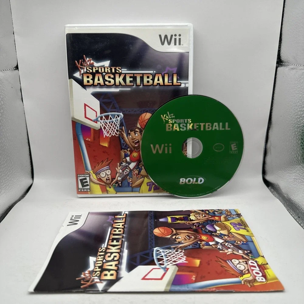 Kidz Sports Basketball Nintendo Wii 2008 CIB Complete w Manual EXCELLENT Bold